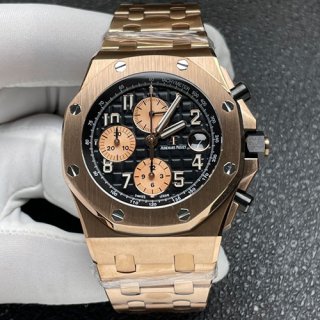 AUDEMARS PIGUET 26470OR ロイヤルオークオフショア クロノグラフ ブラック 最高精密 AUDEMARS PIGUET 26470OR ロイヤルオークオフショア クロノグラフ ブラック 最高精密