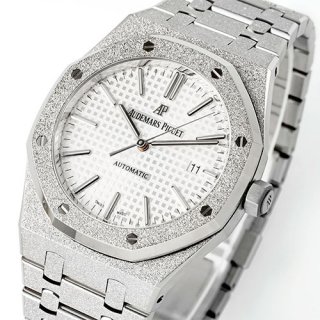 AUDEMARS PIGUET 15410 APS製 ロイヤルオーク 41mm フロステッドゴールド シルバー