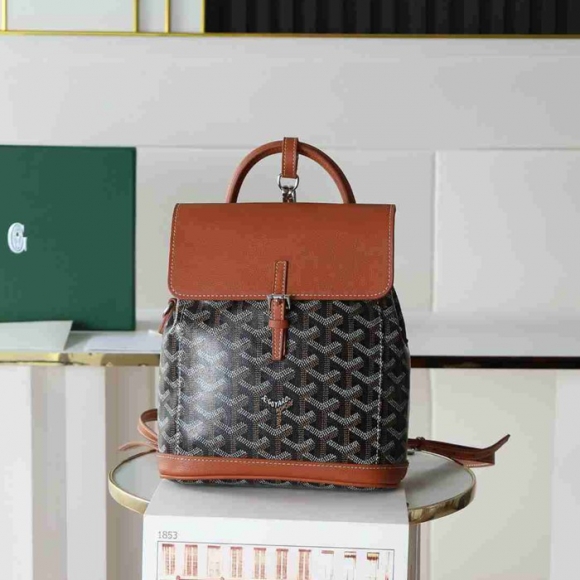 Goyard ゴヤール アリン ミニリュック クラシックモノグラム ブラウン 020194 サイズ:20x19cm Goyard ゴヤール アリン ミニリュック クラシックモノグラム ブラウン 020194 サイズ:20x19cm