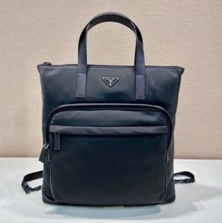 Prada メンズ ナイロン トートバッグ ナイロン ブラック 2VG098 サイズ:42x38x10cm Prada メンズ ナイロン トートバッグ ナイロン ブラック 2VG098 サイズ:42x38x10cm