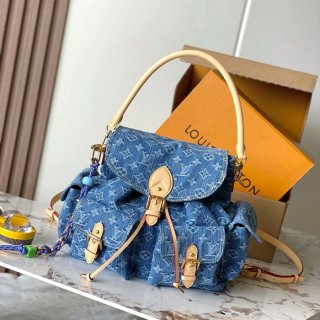 Louis Vuitton モンソリー カルゴ リュック 原厂面料 ブラック M27330 サイズ:32x30.5x16cm