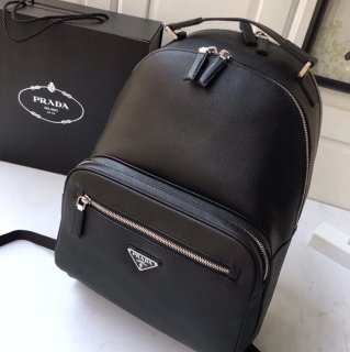 Prada 新作 リュック サフィアーノレザー ブラック 2VZ032 サイズ:39.5x27x16cm