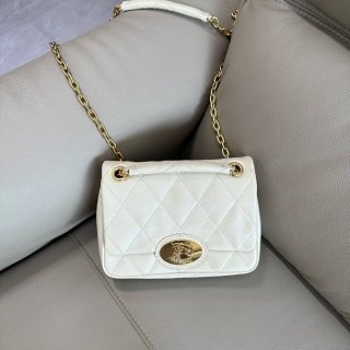 BURBERRY 2641 カーフスキン ゴールド 斜め掛けバッグ カーフスキン 20x16cm サイズ:20x16cm