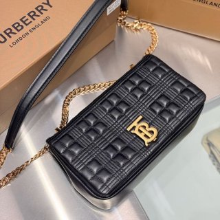 BURBERRY 2091 ラムレザー 斜め掛けバッグ TB 23x13cm サイズ:23x13cm