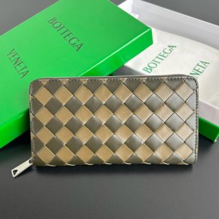 BOTTEGA VENETA BV 593217 メンズ編み財布 三色牛皮編み 19x10cm サイズ:19x10cm