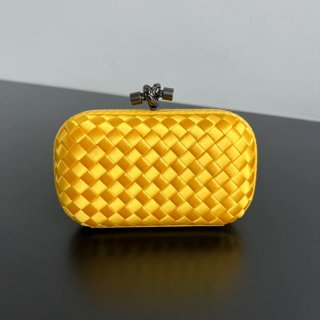 BOTTEGA VENETA BV 8651 ノット イブニングバッグ シルク編み蛇皮トリム 16x10cm サイズ:16x10cm