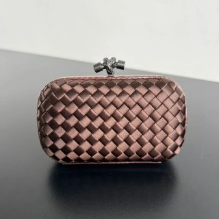 BOTTEGA VENETA BV 8651 ノット イブニングバッグ シルク編み蛇皮トリム 16x10cm サイズ:16x10cm