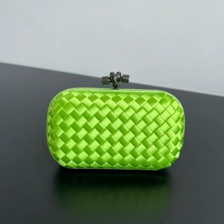 BOTTEGA VENETA BV 8651 ノット イブニングバッグ シルク編み蛇皮トリム 16x10cm サイズ:16x10cm