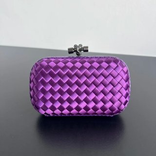 BOTTEGA VENETA BV 8651 ノット イブニングバッグ シルク編み蛇皮トリム 16x10cm サイズ:16x10cm
