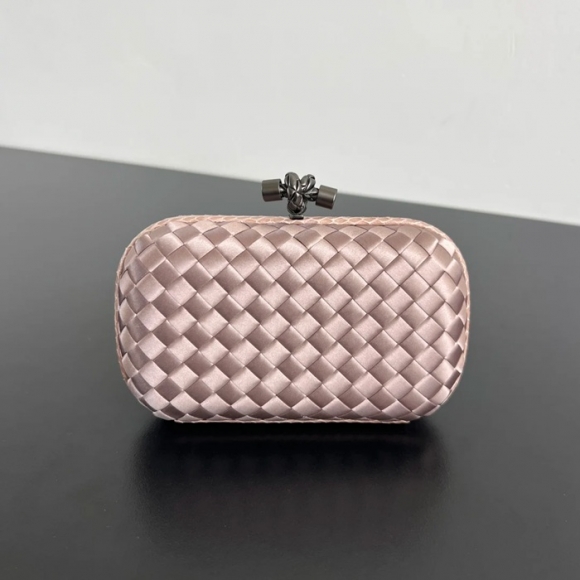 BOTTEGA VENETA BV 8651 ノット イブニングバッグ シルク編み蛇皮トリム 16x10cm サイズ:16x10cm