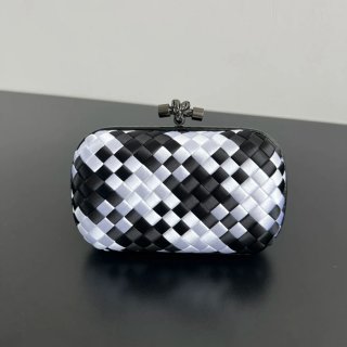 BOTTEGA VENETA BV 8651 ノット イブニングバッグ シルク編み蛇皮トリム 16x10cm サイズ:16x10cm