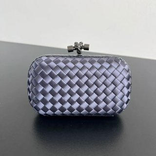 BOTTEGA VENETA BV 8651 ノット イブニングバッグ シルク編み蛇皮トリム 16x10cm サイズ:16x10cm