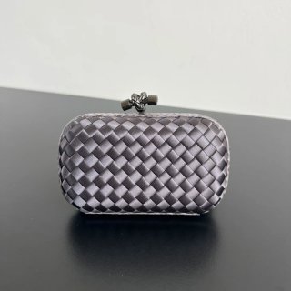 BOTTEGA VENETA BV 8651 ノット イブニングバッグ シルク編み蛇皮トリム 16x10cm サイズ:16x10cm