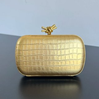 BOTTEGA VENETA BV 737025 ノット イブニングバッグ ワニ革 19x11.5cm サイズ:19x11.5cm