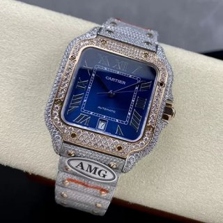 CARTIER サントス ドゥ カルティエ LM ブルー 満天の星 最N級 CARTIER サントス ドゥ カルティエ LM ブルー 満天の星 最N級