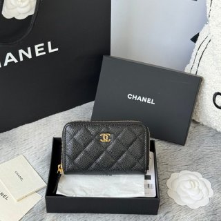 CHANEL 3686 0112 25c ラージジッピー長財布 カヴィア粒革 サイズ:12x8x2cm