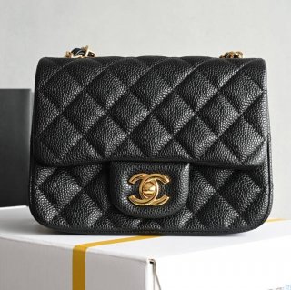 CHANEL ラムレザー ブラック×ホワイト×ゴールド 17×13.5×8cm サイズ:17×13.5×8cm