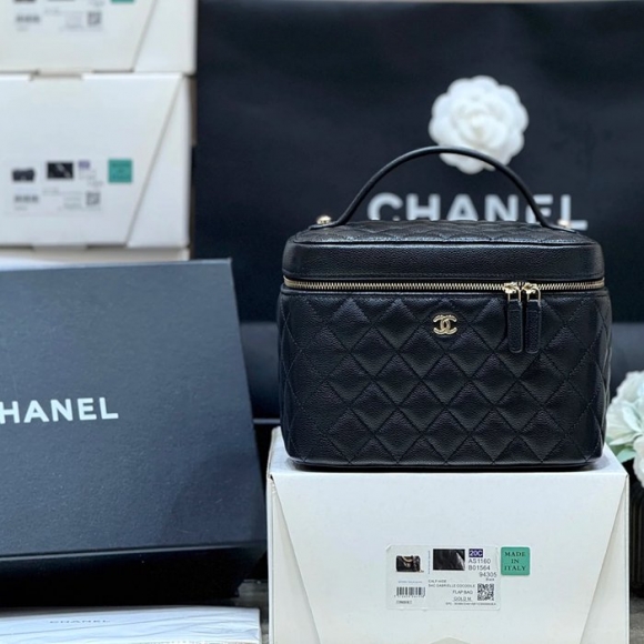 CHANEL カーフレザー 荔枝紋 ブラック×ゴールド ハンドバッグ クラシック 秋冬 21×15×14cm サイズ:21×15×14cm CHANEL カーフレザー 荔枝紋 ブラック×ゴールド ハンドバッグ クラシック 秋冬 21×15×14cm サイズ:21×15×14cm