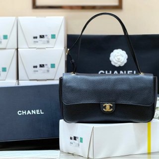 CHANEL AS6231 カーフレザー 荔枝紋 レッド ショルダーバッグ 有名人同款 ファッショナブル 32×19.5×10cm サイズ:32×19.5×10cm
