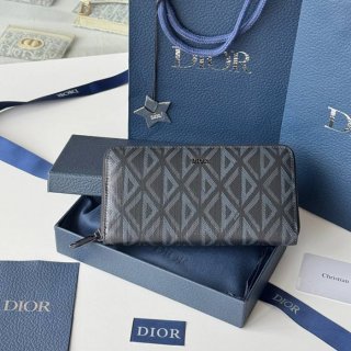 DIOR 2ESBC252YSE 長財布 ジッピー 印花牛皮 サイズ:19.8x11x2.5cm