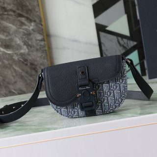 DIOR サドルメッセンジャー オブリーク 青 サイズ:20x13.5x5.5cm