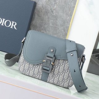 DIOR サドルメッセンジャー オブリーク 深灰 サイズ:23x18cm