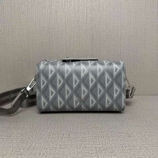 DIOR パターン牛皮革サドルフラップハンドバッグ リンゴット サイズ:22x12.5x10.5cm