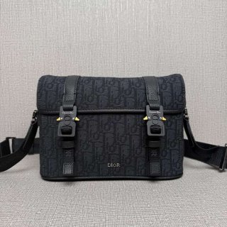 DIOR 9271 モノグラム×レザーフラップメッセンジャー ヒットザロード サイズ:24x18cm