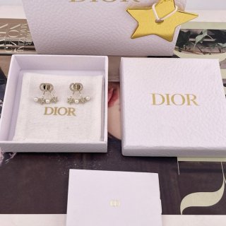 ディオール スタイル ピアス CD フラワー パール