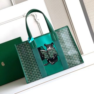 GOYARD 020220 キャンバス グリーン ショルダーバッグ、ハンドバッグ、トートバッグ キャンバス 45x32x15cm サイズ:45x32x15cm
