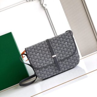 GOYARD 020183 キャンバス グレー 斜め掛けバッグ、ハンドバッグ キャンバス、中 29x23cm サイズ:29x23cm