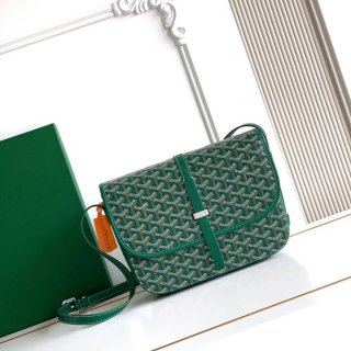 GOYARD 020183 キャンバス グリーン 斜め掛けバッグ、ハンドバッグ キャンバス、中 29x23cm サイズ:29x23cm