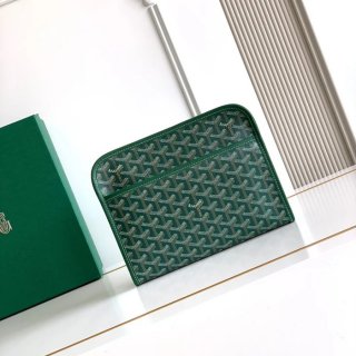 GOYARD ジュヴァンス 中洗面ポーチ 緑 サイズ:24.5x19cm