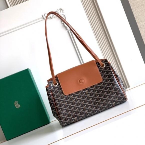 GOYARD 6685 レザー ブラウン ハンドバッグ ルエット、レザー 31x23x14cm サイズ:31x23x14cm GOYARD 6685 レザー ブラウン ハンドバッグ ルエット、レザー 31x23x14cm サイズ:31x23x14cm