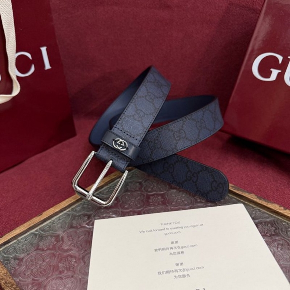 グッチ メンズ ベルト GG 3.5cm