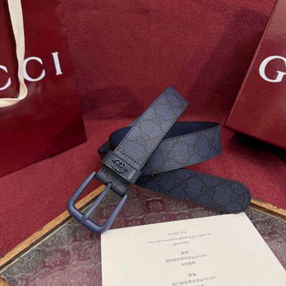 グッチ メンズ ベルト GG 3.5cm