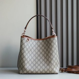 GUCCI 815103 ブラウン ハンドバッグ 25x16cm サイズ:25x16cm