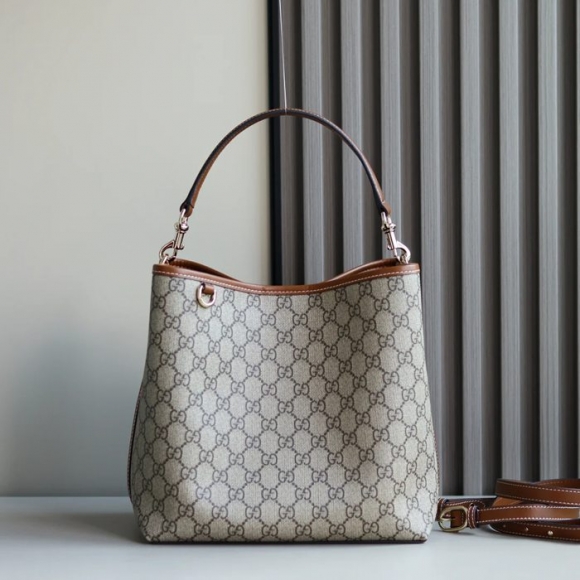 GUCCI 815103 ブラウン ハンドバッグ 25x16cm サイズ:25x16cm