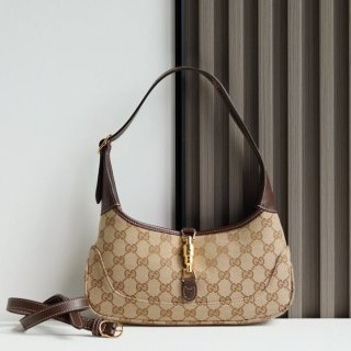 GUCCI 863137 レザー ベージュ 斜め掛けバッグ、ハンドバッグ 27x13cm サイズ:27x13cm