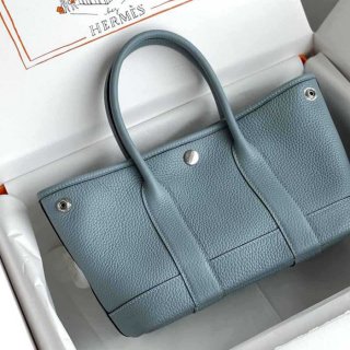 HERMES ガーデン カーフレザー ハンドバッグ セミハンドメイド 18cm Garden サイズ:18cm
