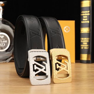 LV メンズ ベルト 自動バックル 35mm