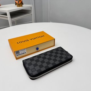 LOUIS VUITTON N63095 メンズ縦型ジッピー長財布 ダミエグラファイト サイズ:19x10cm LOUIS VUITTON N63095 メンズ縦型ジッピー長財布 ダミエグラファイト サイズ:19x10cm
