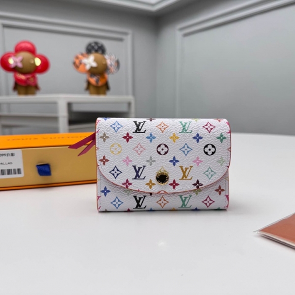 LOUIS VUITTON M13399 ロザリーゼロ財布 村上隆コラボ ホワイトマルチ サイズ:11x8x2.5cm LOUIS VUITTON M13399 ロザリーゼロ財布 村上隆コラボ ホワイトマルチ サイズ:11x8x2.5cm