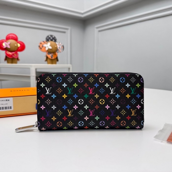 LOUIS VUITTON M13922 長財布 村上隆コラボ ブラックマルチ サイズ:19x10cm LOUIS VUITTON M13922 長財布 村上隆コラボ ブラックマルチ サイズ:19x10cm