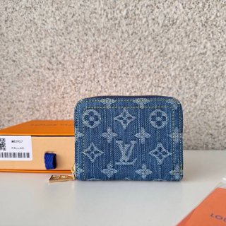 LOUIS VUITTON M82957 ジッピーコインケース モノグラムジャカードデニム ブルー サイズ:11x8.5cm