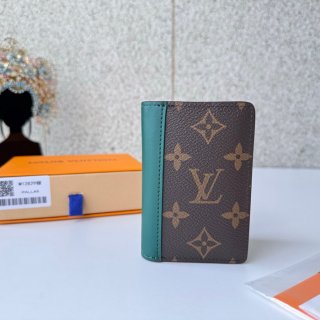 LOUIS VUITTON 12829 ポケットオーガナイザー モノグラムマッカーサー グリーン サイズ:7.5x11.1cm