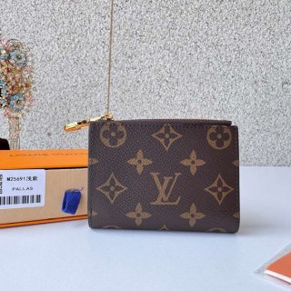 LOUIS VUITTON M25691 リサ財布 モノグラム ラベンダー サイズ:9x11.5x1.5cm