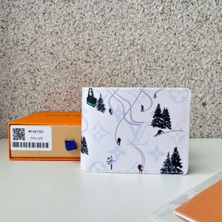 LOUIS VUITTON M14873 スレンダー短財布 カラードモノグラム スポーツシーン ホワイト サイズ:11x8.5cm