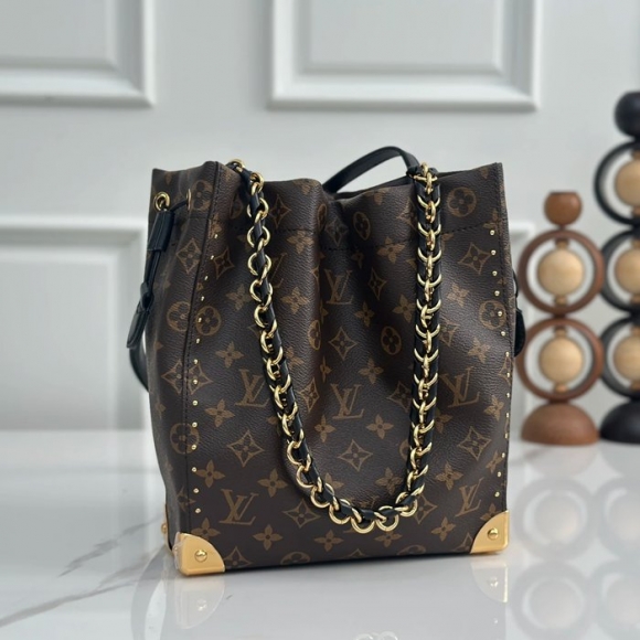 LOUIS VUITTON M28515 牛皮 モノグラム ブラック 斜め掛けバッグ レディース斜め掛けチェーン 27x23cm サイズ:27x23cm LOUIS VUITTON M28515 牛皮 モノグラム ブラック 斜め掛けバッグ レディース斜め掛けチェーン 27x23cm サイズ:27x23cm