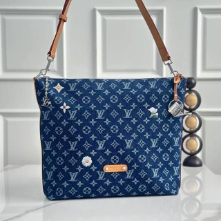 LOUIS VUITTON M27555 デニム モノグラム ブルー ショルダーバッグ レディースショルダー手提げチェーン 48x38x14cm サイズ:48x38x14cm